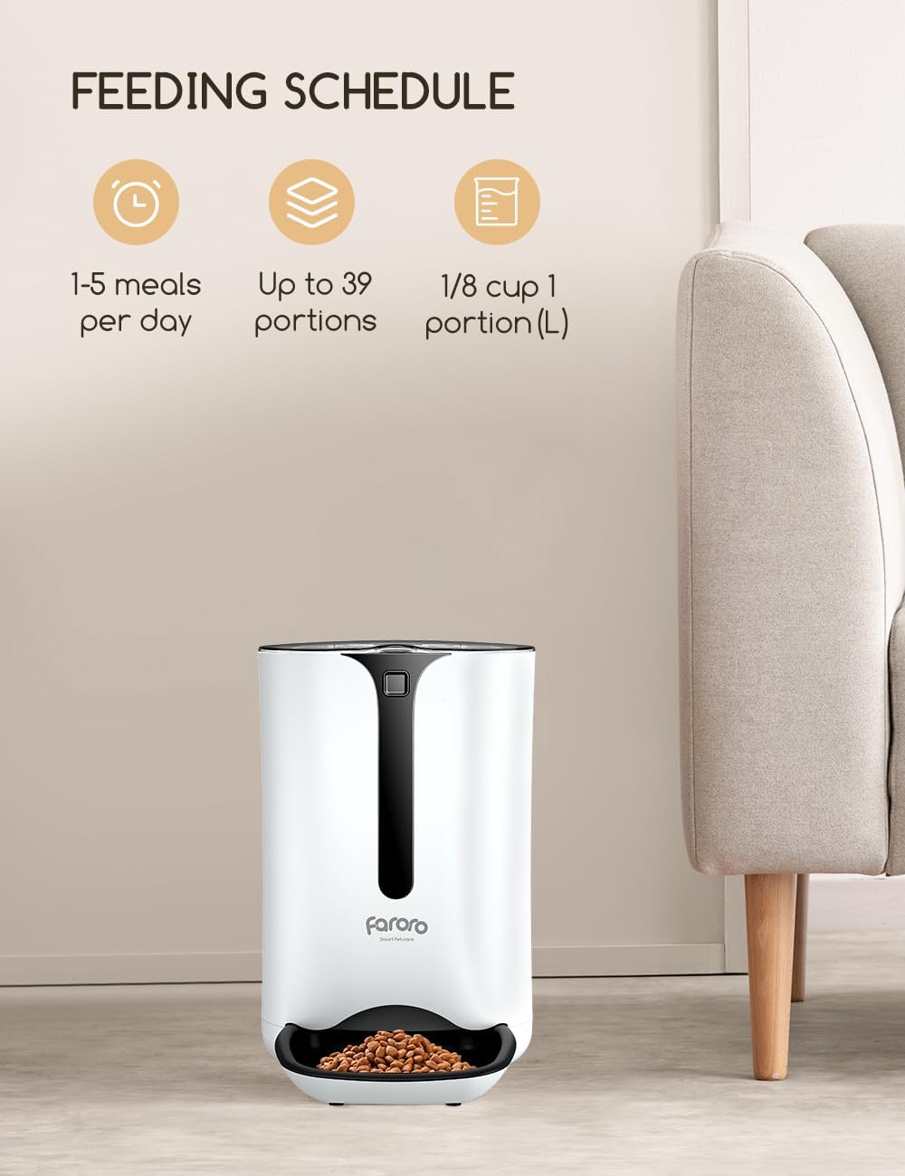 Automatic Cat Feeder with Camera, 3MP HD Video & Night Vision - 7L - image 3