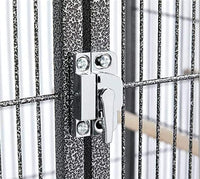Combo Breeding Stacker Center Divided Breeder Bird Flight Double Rolling Cage with Side Breeding Nest Door (Black Vein, Triple Stack)