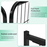 BestPet Dog Playpen Indoor 40 inch 16 Panels Metal Dog Pen Pet Dog Fence Outdoor Exercise Pen with Doors,Pet Puppy Playpen for RV Camping Yard, Black