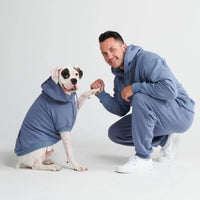 Spark Paws Human Hoodie, Matching Dog and Owner Clothes - Medium / Slate Blue - image 2
