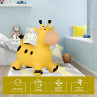 INPANY Bouncy Bull, Cow Hopper for Cowboys, Kid Gifts Toy - Yellow Giraffe - image 4