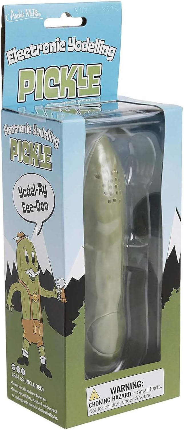 Archie McPhee Yodeling Pickle musical toy, multi-colored novelty gift