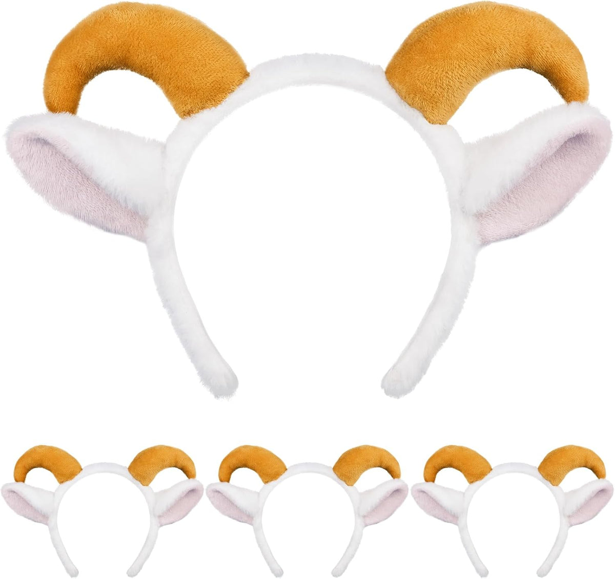 Beviliu Dog Ears Golden Movable - White Brown / 1 Count (Pack of 4)