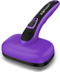 Self Cleaning Slicker Brush for Dog and Cat Shedding – Essentials for Dogs - Purple