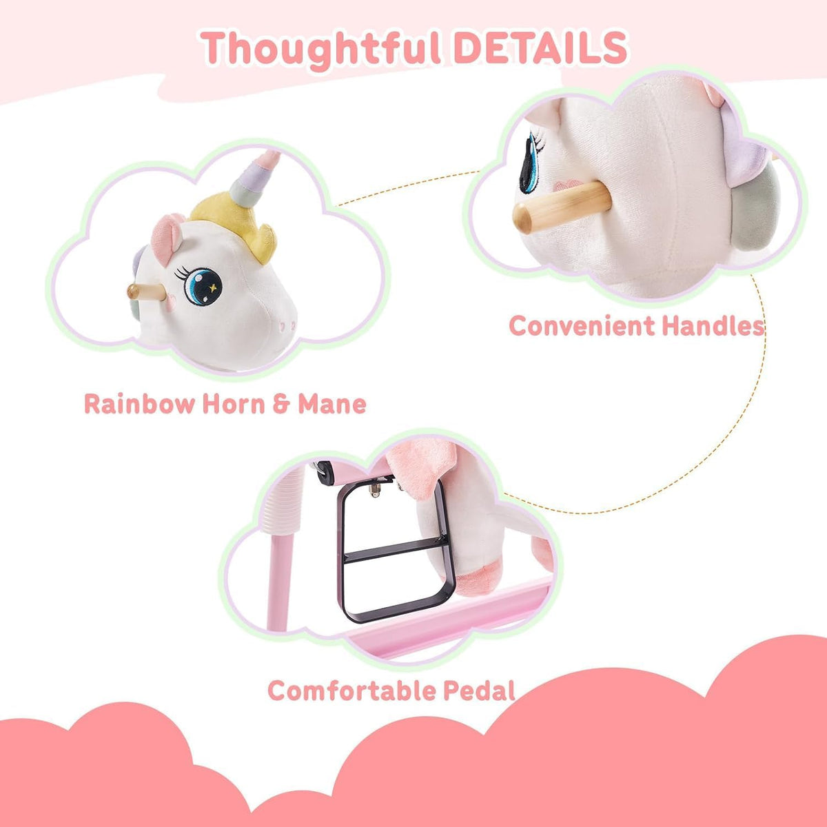 FUNLIO Unicorn Baby Rocking Horse - Unicorn Spring Rocking - image 4