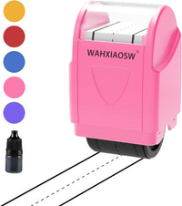 Handwriting Lines Stamp Roller Self-Inking Line Rolling Stamps - -Pink