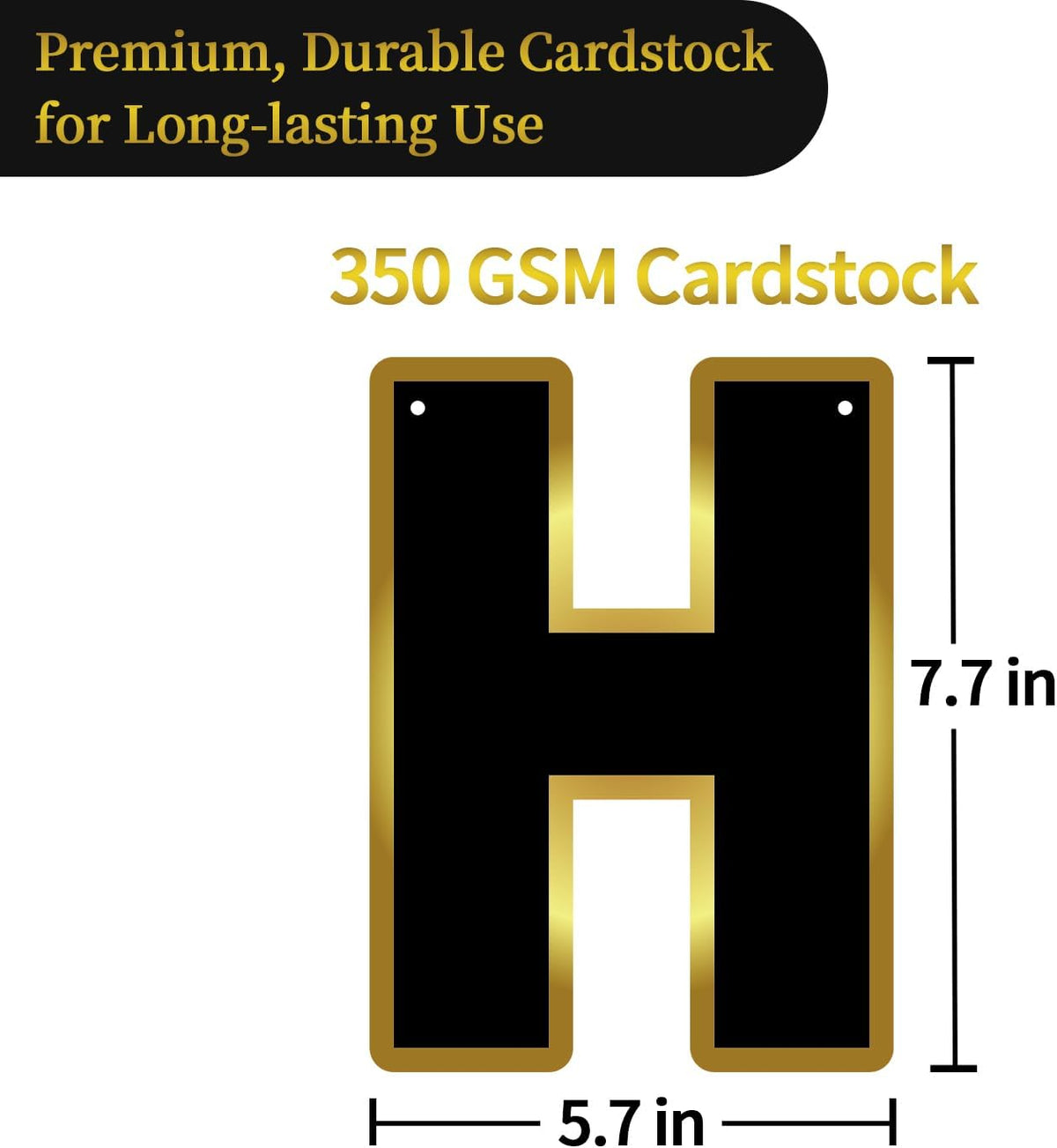 Pre-Strung Happy Birthday Banner - Black Gold - image 3