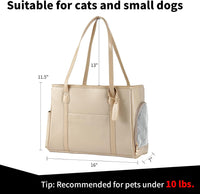 Stylish Dog Purse Carrier - Ivory - image 2
