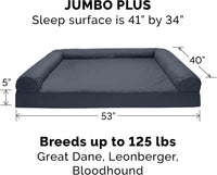 FurHaven Classic Sofa Orthopedic Dog Bed for Large Dogs - Jumbo Plus / Iron Gray - image 2