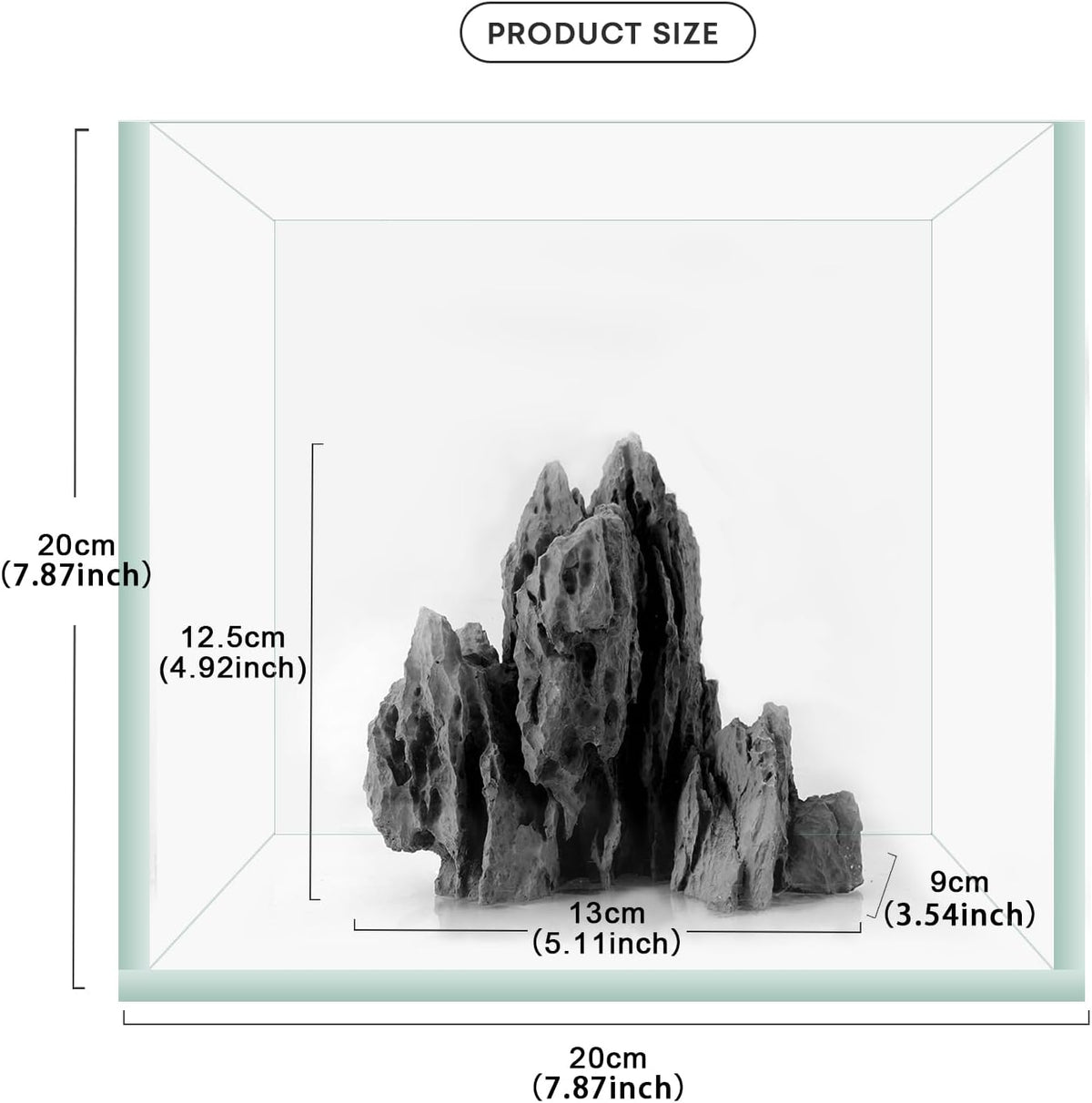 FZONE Aquarium Rocks Aquascaping - 04 Seiryu Stone: 5.11" × 3.54" × 4.92" - image 2
