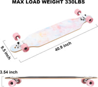 TLHB 41 inch drop through longboard skateboard with 9-ply maple deck and PU wheels - view 10