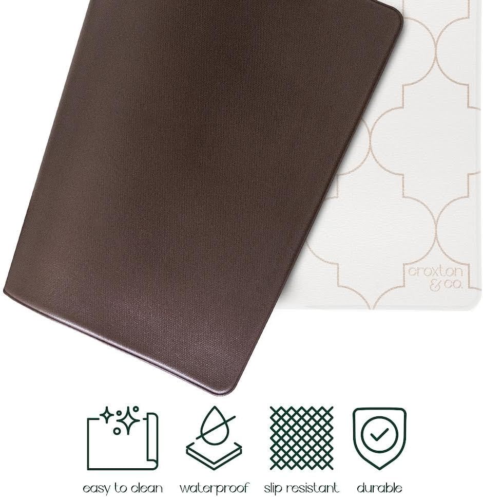 CROXTON & CO. Non-Slip Faux Leather Pet Feeding Mat for Dog Bowls - So Pawsh - image 3
