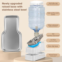 1.1 Gallon Pet Automatic Dog Water Dispenser Cat Gravity Waterer - White / 8L(2.2 Gallon) - image 3