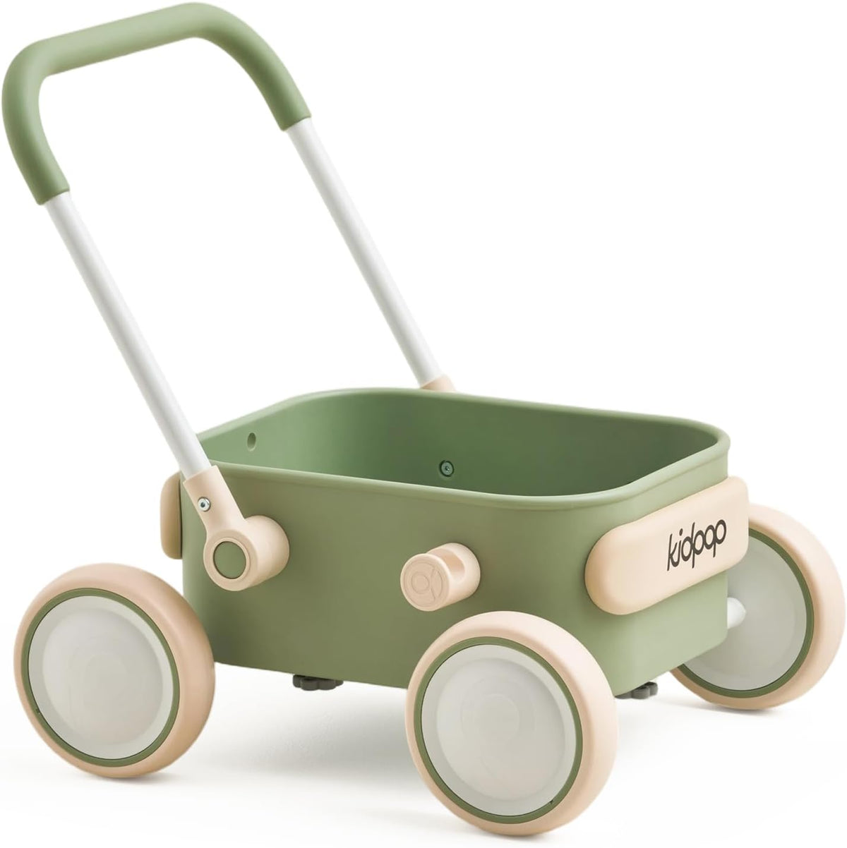 PULA Baby Push Walker with Wheels Toddler Wagon for First Learner - Green