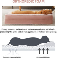 Orthopedic Washable Dog Bed - Pink / 48.0"l x 35.0"w x 7.5"th - image 3