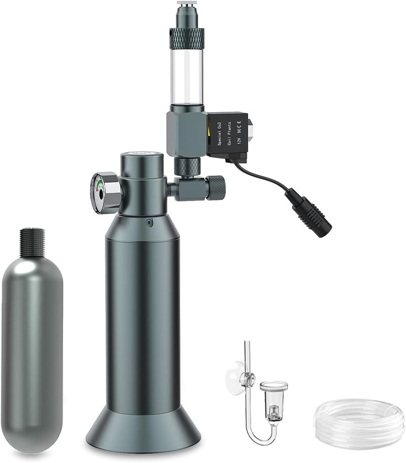 FZONE Desktop Aquarium CO2 System, 5/8" & 3/8" Compatible - 80g