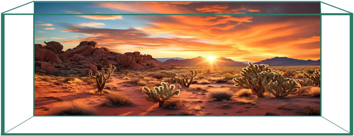 Reptile Background Film, Static Cling, Glue-Free, Desert - 17.7 X 47.2 Inches
