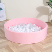 TRENDBOX Foam Ball Pit, 36" x 12" Indoor Soft Ball Pool for Kid，Light Grey – Fun for Kids & Family - Light Pink / 130CM - image 4
