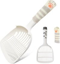 Cat Litter Scoop, Kitty Litter Scoop, Cat and Dog Poop Collector - White