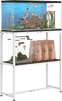 Mondazie 20-30 Gallon Fish Tank Stand, 30" L x 12" W x 32.2" H - 30 Gal White