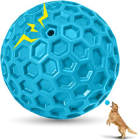 2 Pack Indestructible Squeaky Dog Balls for Aggressive Chewers - Azure