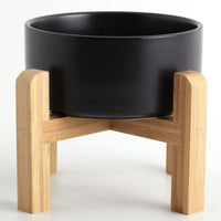 28 OZ Rust Red Elevated/Raised Ceramic Dog Bowl for Small and Medium - Black / 1.7 Cups - Small