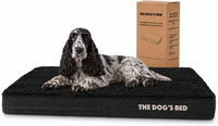 The Dog’s Bed Orthopedic Memory Foam Dog Bed - Black Plush / Medium Beds (4" deep)