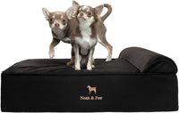 Large Dog Bed Orthopedic Memory Foam Cooling Gel 35x25x8.7 in – Essentials for Dogs - Black - DE / Medium