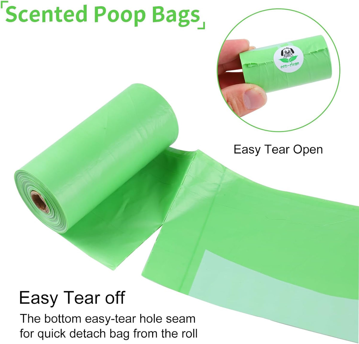 ECO-CLEAN Dog Poop Bags, 24 Rolls/360 Bags with Dispenser – Essentials for Dogs - Colorful - image 4