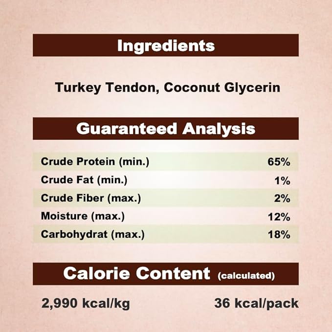 Afreschi Natural Turkey Tendon Ring (S) 40 Units/Box, Dog Treats for Signature Series, All Natural Human Grade Puppy Chew, USA-Sourced Turkey Tendon, Hypoallergenic, Rawhide Alternative
