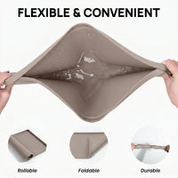 YINEYA 2 Pack Silicone Dog & Cat Food Mat Waterproof 18" x 12" - Taupe / 22" x 14" - image 4