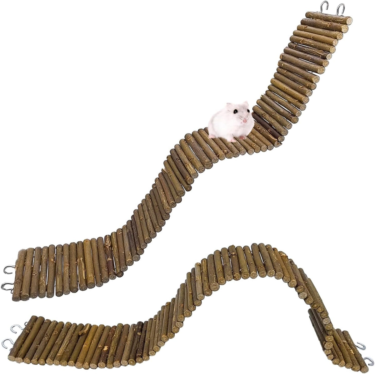 2-Pack Rat Bendy Long Suspension Bridges 19.7 x 2.7 Inch Hamster - 2PCS 19.7x2.7in