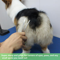 Curved Dog Grooming Scissors, Trimming Face and Paws. - Curved (Super Lightweight) / 6.5" - image 4