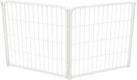 FXW Homeplus Unleashed Indoor Dog Playpen - Stress-Free and Safe Play, Heavy Duty 24 Inch 2 Wire Panels Dog Pen for Puppy and Small Dogs, White│Patented