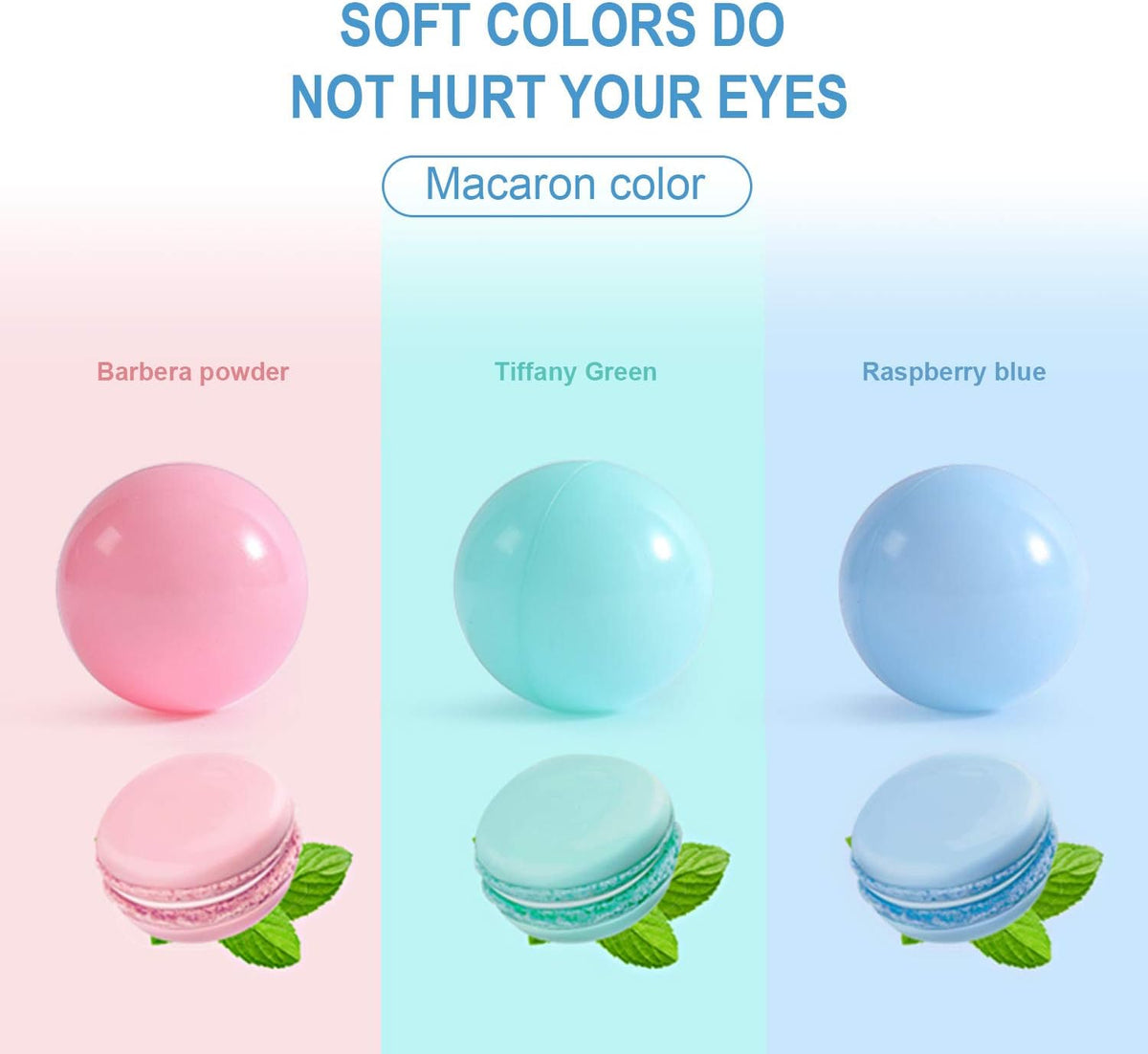 TRENDBOX Ball Pit Balls Plastic Balls for Ball Pit Pool Playpen - Macaroon Tri-color / 100 pcs - image 3