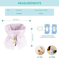 Cat Recovery Collar, Soft Adjustable Cat Cone Alternative, Lightweight Waterproof Fasteners Collars for Cats Kittens Puppies, After Surgery Stop Licking and Daily Use (Sakura Pink, (Neck5.5-9.8"))