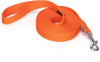 Strong Durable Nylon 10ft Long Dog Training Leash, Traction Rope - Orange / 15 Feet