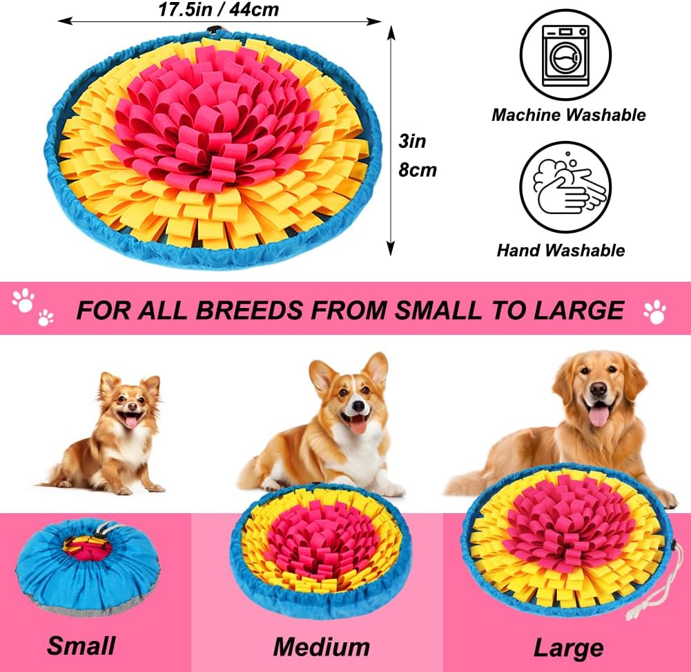 SZEE Snuffle Mat for Dogs - Rose Red and Yellow - image 2