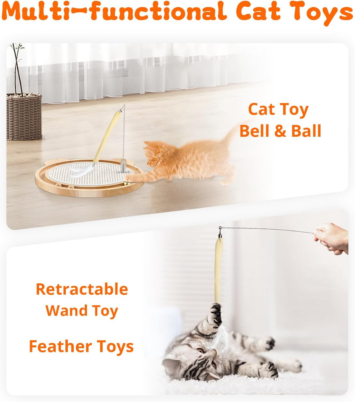 Cat Scratcher, Cat Natural Sisal Scratching Pad - Light Gold - image 2