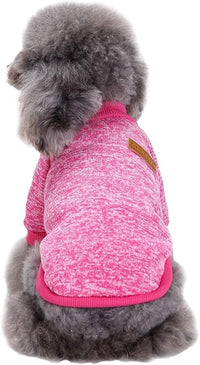 Dog Sweaters for Small Dogs, Soft Fleece Puppy Clothes - Rose red / X-Large - image 3