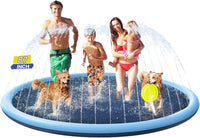 Splash Pad Non-Slip Dogs Cool Sprinkler Pool Extra Large Splash Pads – Fun for Kids & Family - 87 inch