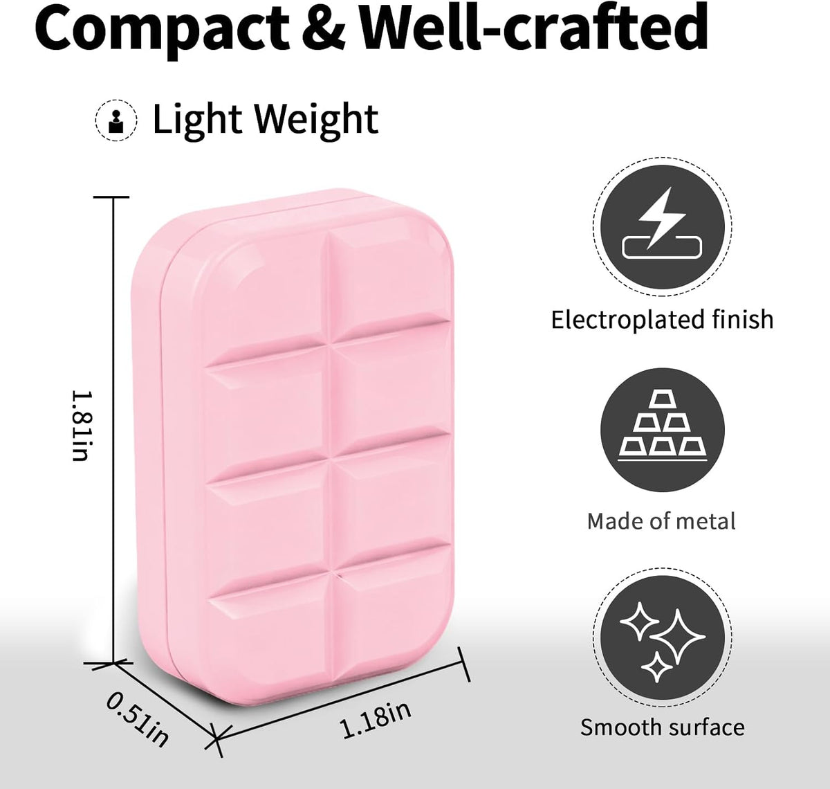 Fidget Toys Adults Magnetic Desk Toy Metal Fidgets Slider - Chocolate Pink - image 2
