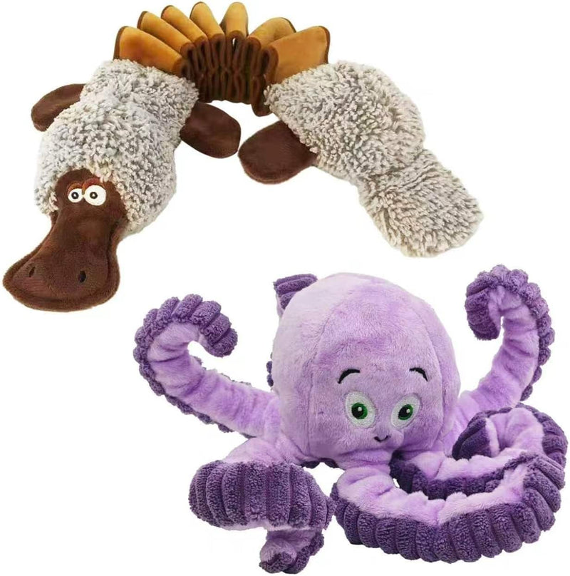 Squeaky Dog Toys, Stuffed Large Dog Toys to Keep Them Busy - 2pack