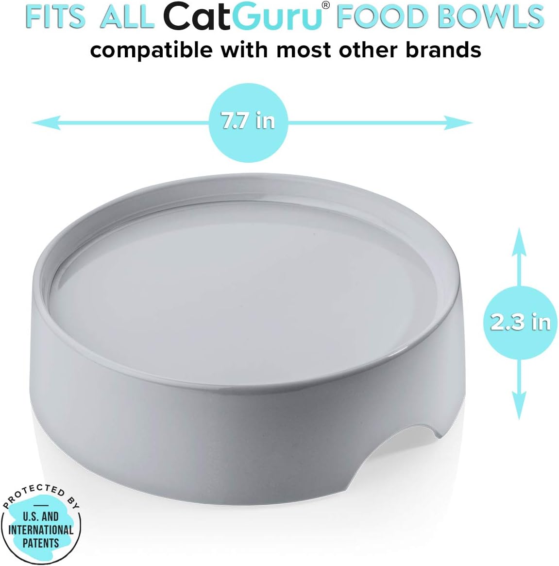 CatGuru Food Table for Cat Bowls - Standard / Grey - image 2