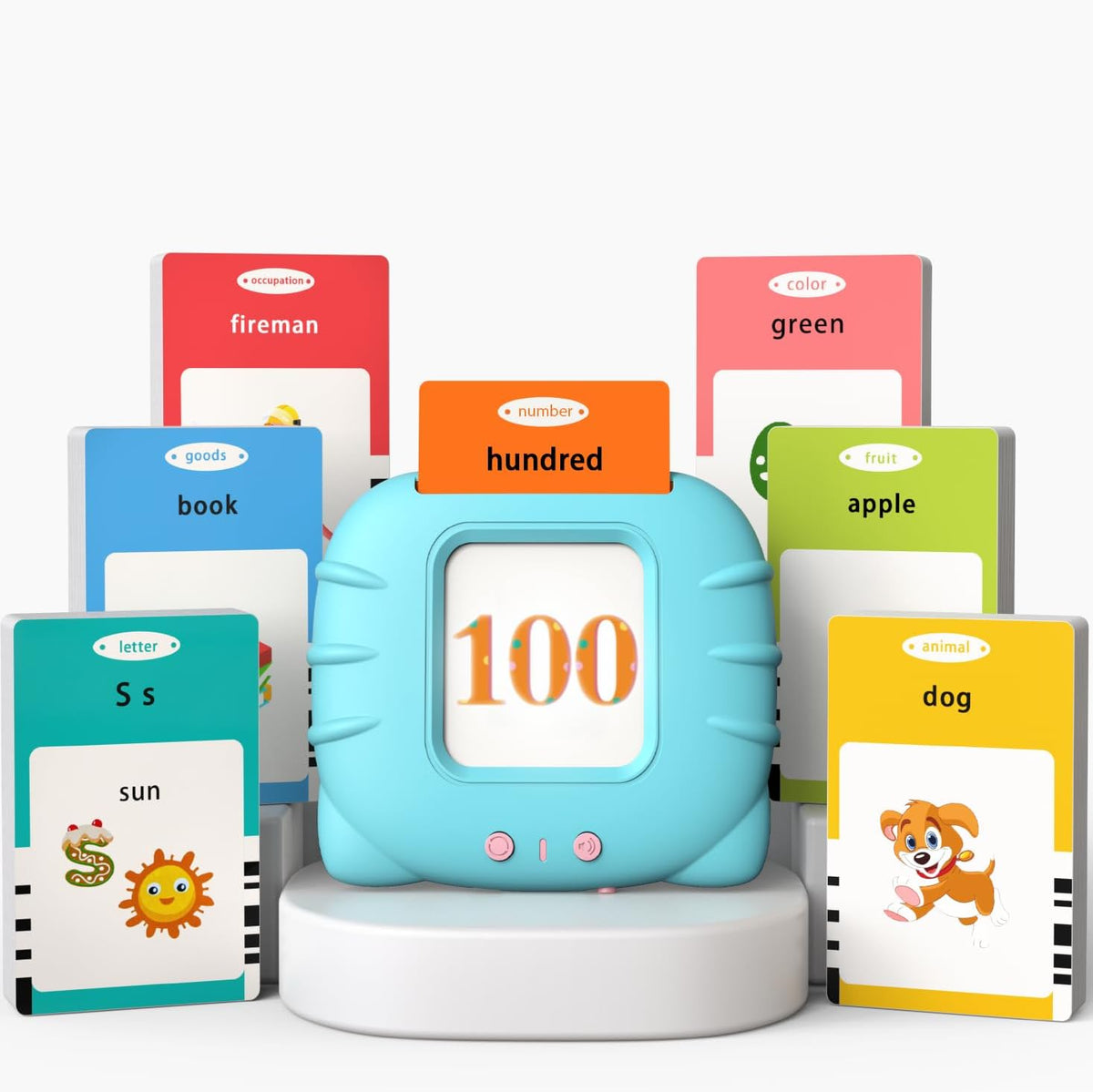 Startcan Talking Flash Cards for Toddlers 1 2 3 4 5 - 560 Dolch Sight Words: Abc, 0-100, Phrases- Blue - image 4