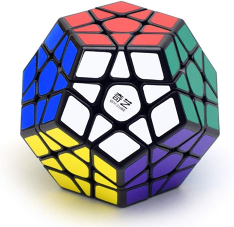 CuberSpeed QiYi QiHeng black 12 sided megaminx speed cube puzzle