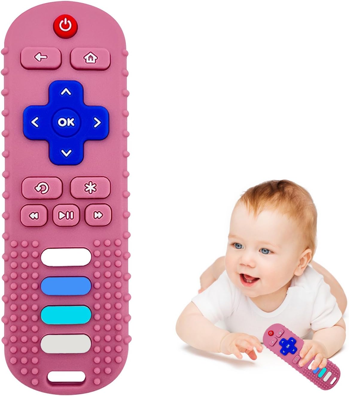 ROBBEAR Baby Teething Toys - Pink RC / 1 pack