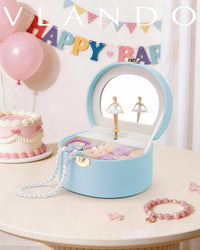 VLANDO Musical Jewelry Box for Girls - H.Blue - image 2