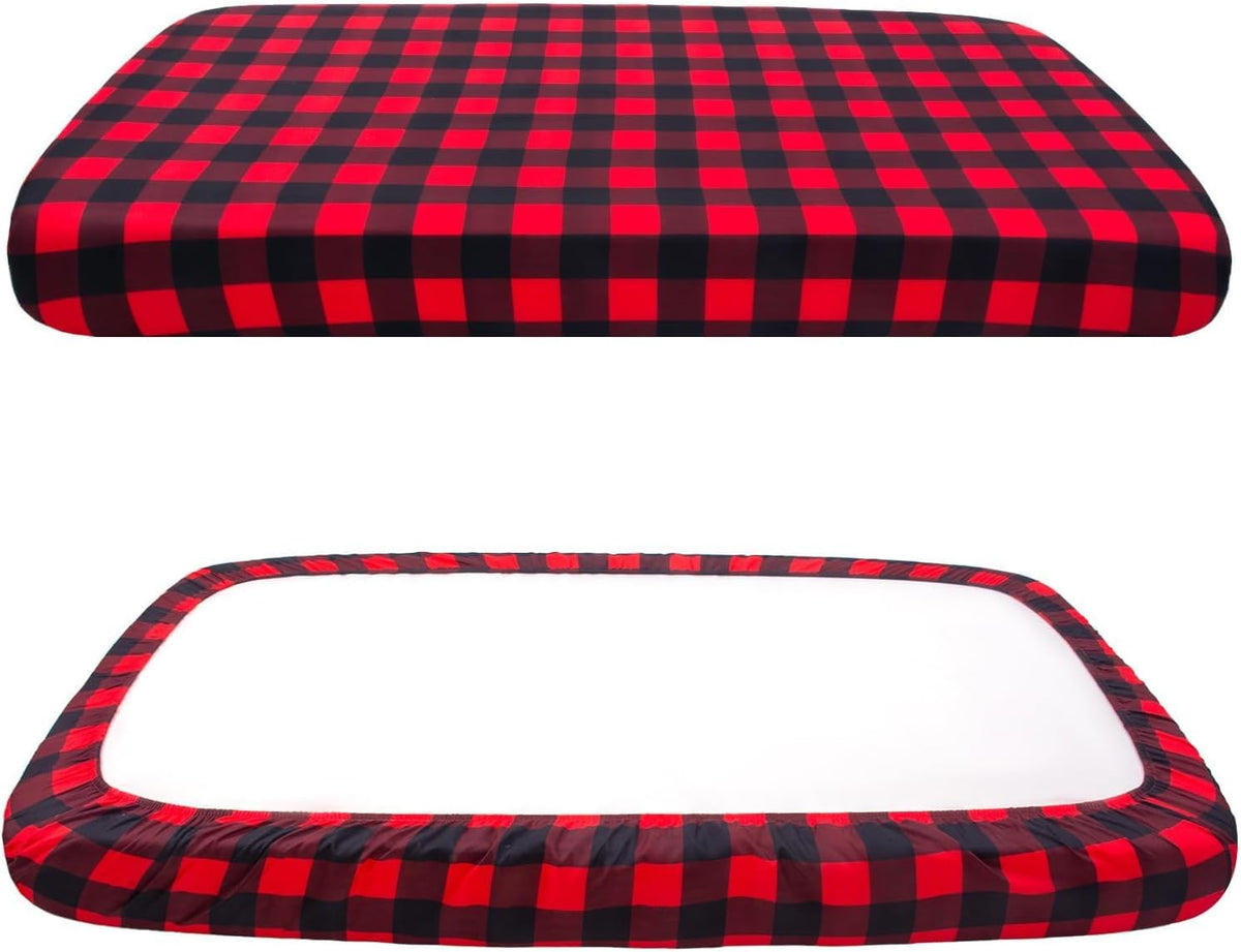Dog Bed Covers Replacement Washable Elastic Edged 36" x 27" x 6" – Essentials for Dogs - Red Lattice / 36.0"L x 27.0"W x 6.0"Th - image 4