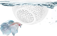Floating Betta Hide & Shrimp Cave, 3D Printed Aquarium Decor - Ivory